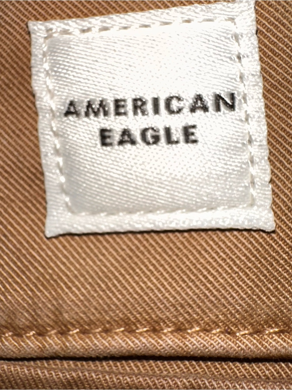 American Eagle COTTON Original Slim Straight Leg Tan Pants - Picture 4 of 6